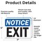 Signmission Exit Sign, Vinyl Decal, 7 in W, 5 in H, Exit OS-2PACK-NS-D-57-L-12248 - alternate 6